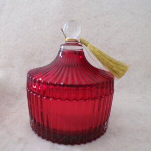 Bloom & Prosper Cinnamon Spice Candle In Beautiful Ruby Glass Jar